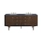 James Martin Vanities Amberly 72in Double Vanity, Mid-Century Walnut w/ 3 CM Charcoal Soapstone Top 670-V72-WLT-3CSP - alternate 1